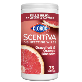 Дезинфицирующие влажные салфетки Clorox Scentiva Grapefruit & Orange Blossom, 75 салфеток